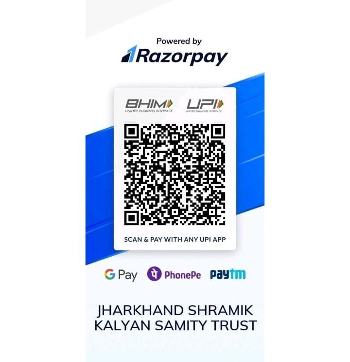 Razorpay UPI QR code for Jharkhand Shramik Kalyan Samity Trust
